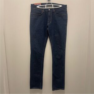 Acne Studios Dark Blue Straight Leg Mid-Rise Jeans 32” Waist EUC